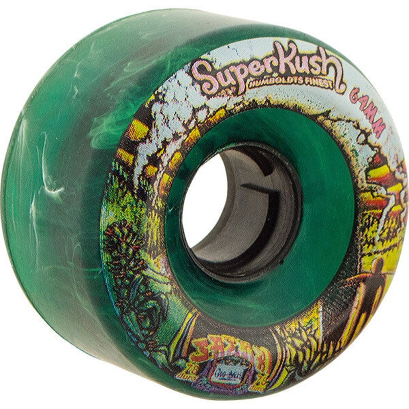 Satori Goo Ball Super Kush Skateboard Wheels 64mm 78a – Clear Green (Set of 4)