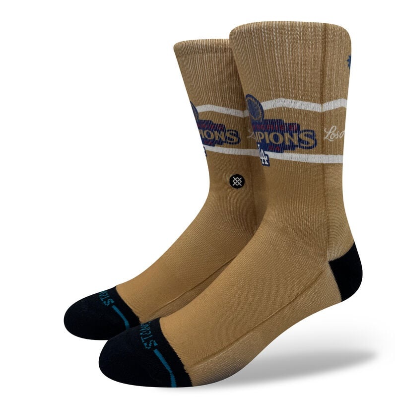 Stance Los Angeles Dodgers World Series 2024 LA Gold Poly Crew Socks M