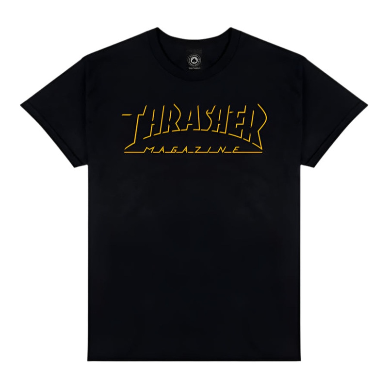 THRASHER SHADOW MAG LOGO T-SHIRT BLACK MEDIUM