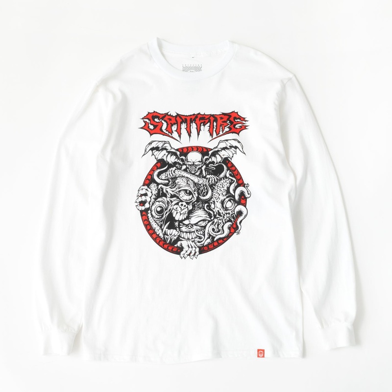 Demon Gate L/S Tee (White/Black/Red) SMALL