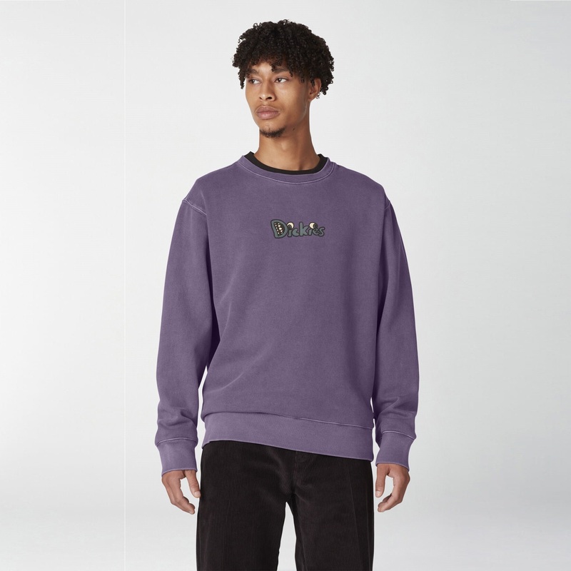 Dickies Franky Villani Monstermark Pullover Sweatshirt – Vintage Gothic Grape (V2O) XS Purple