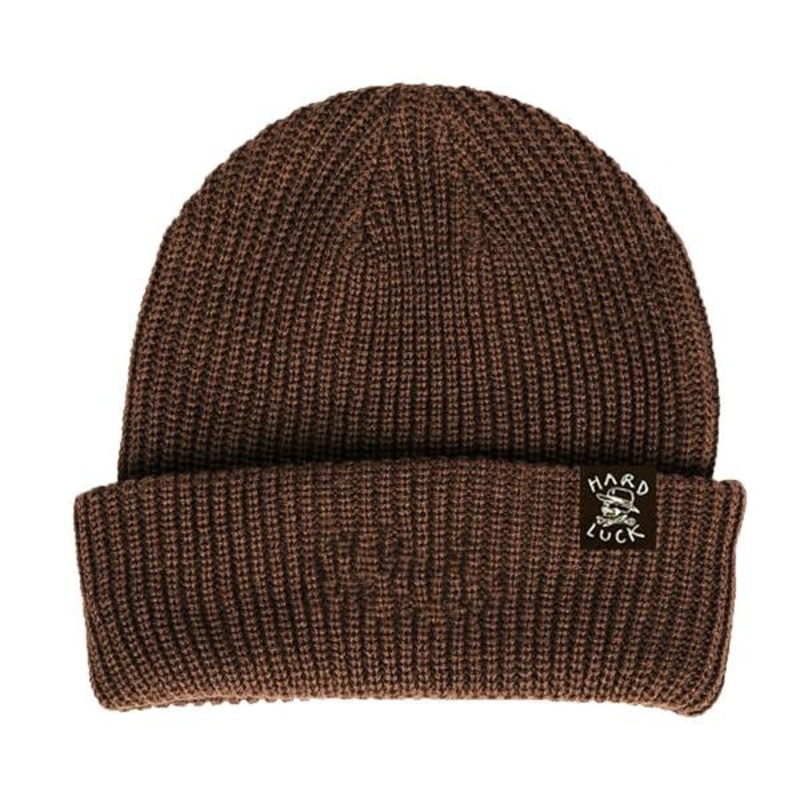 HARD LUCK BEANIE – OG WOVEN BROWN