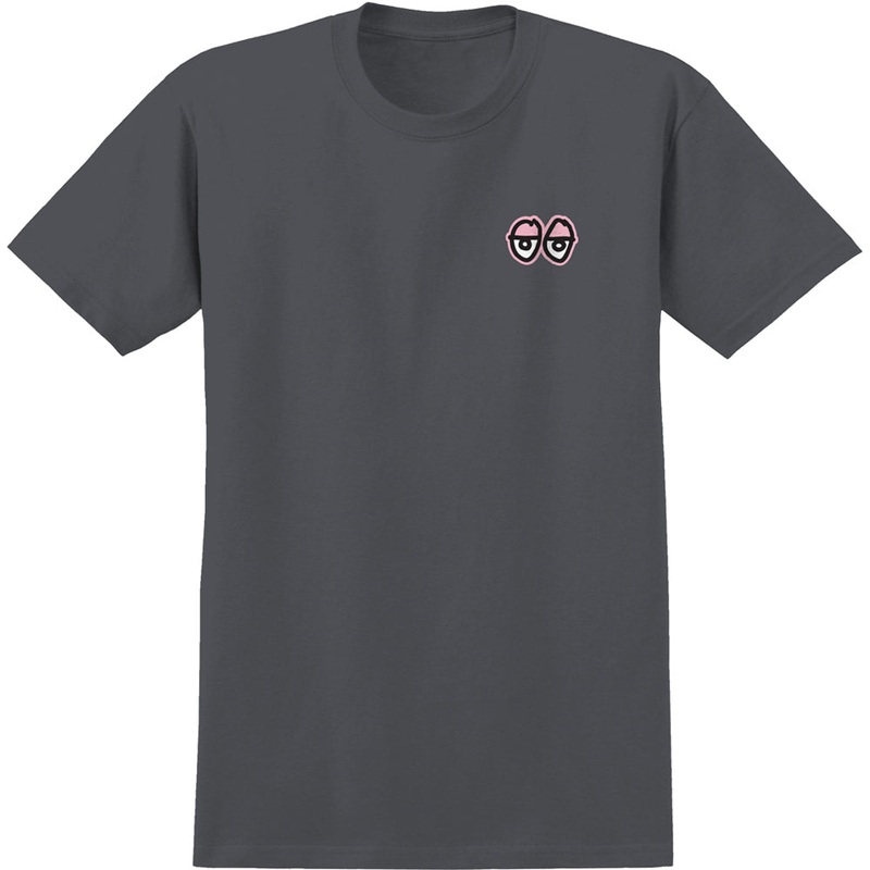 KROOKED STRAIT EYES SS TEE CHARCOAL/PINK SMALL