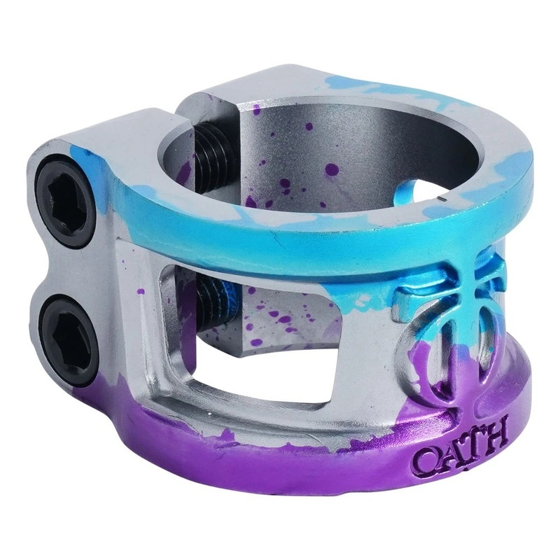 Oath Cage V2 Oversized 2 Bolt Clamp – Blue/Purple/Titanium