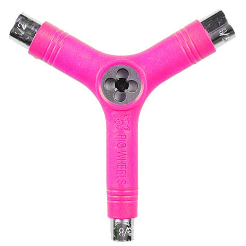 Pig Tri-Socket Skate Tool – Neon Pink