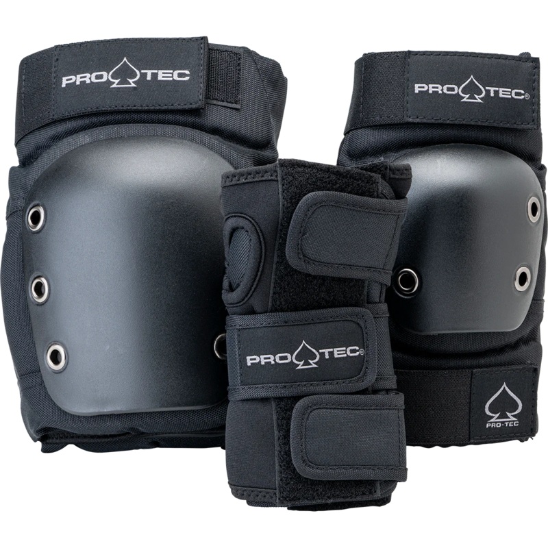ProTec Street Gear Junior 3 Pack Open Back Combo Pads – Black YS