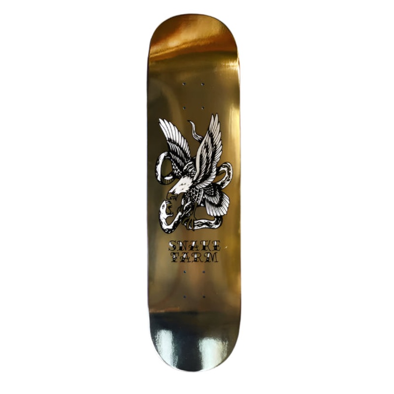 Snake Farm Co Vengeance Vs. Morality Foil Full Shape Skateboard Deck 8.25