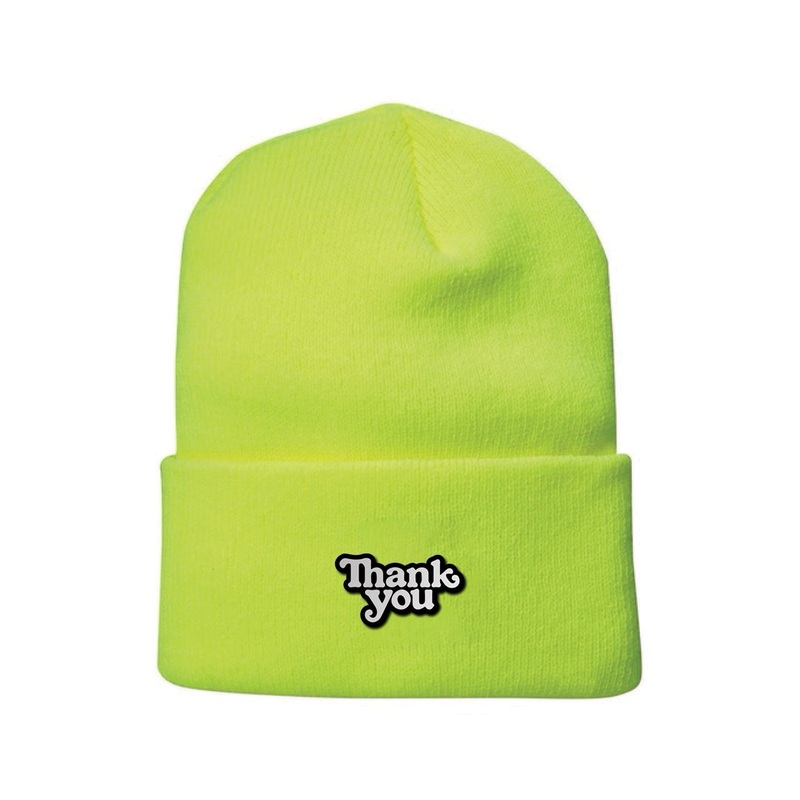 Thank You Beanie SAFETY GREEN