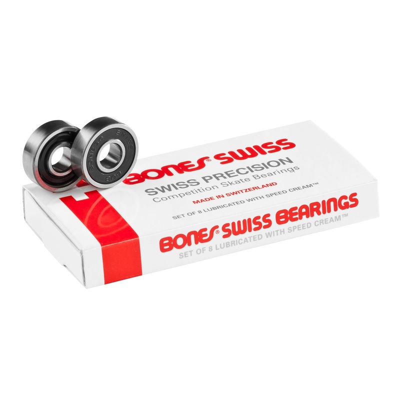 Bones Swiss Skateboard Bearings (Set of 8)