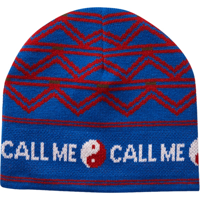 CALL ME 917 SNOWFLAKE BEANIE BLUE