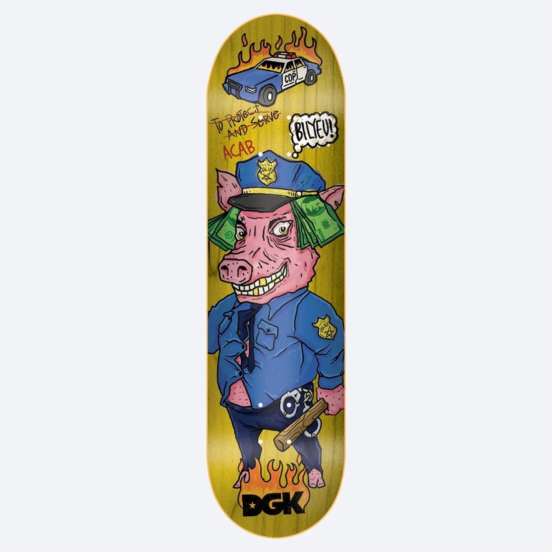 DGK Protect and Serve Bilyeu Skateboard Deck – 8.06 Yellow