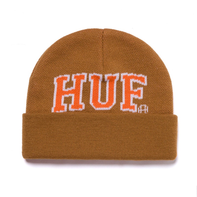 HUF ARCH LOGO BEANIE CHOCOLATE