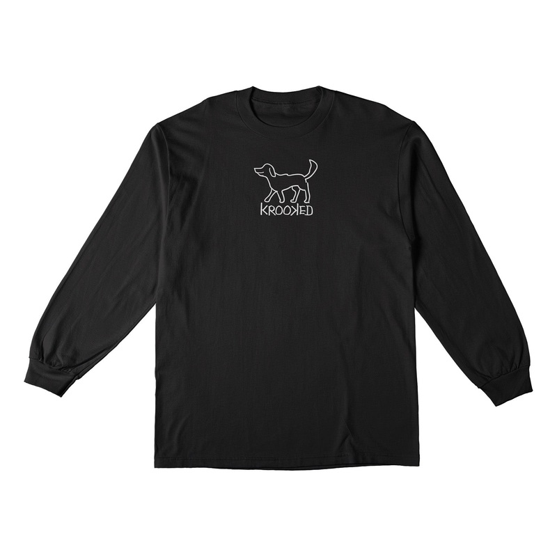 Krooked El Perro Long Sleeve T-Shirt M Black/White