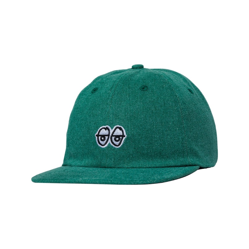 Krooked Eyes Strapback Hat O/S Green Denim