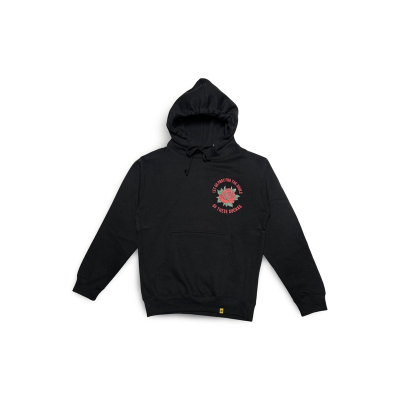 Let Us Pray Hoodie – Black/Red XSmall