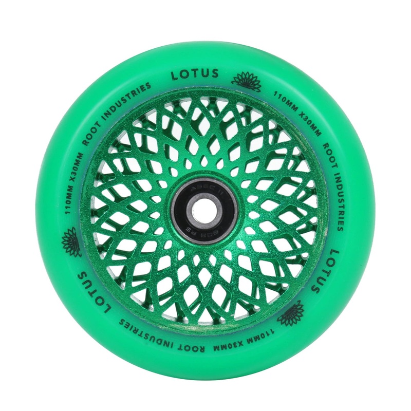 Root Industries 110mm X 24mm Lotus Wheels – Green (Pair)