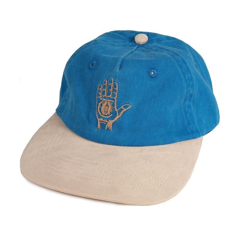 THEORIES HAND OF THEORIES SUEDE STRAPBACK HAT DENIM BLUE
