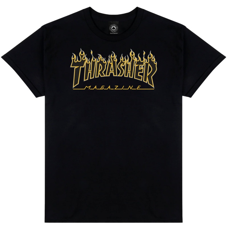 Thrasher Magazine – Flame – T-Shirt 2 Extra Large Black