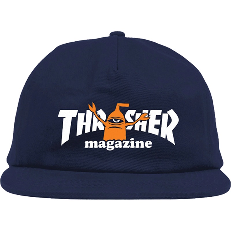 THRASHER TOY MACHINE SECT HAT ADJ-NAVY