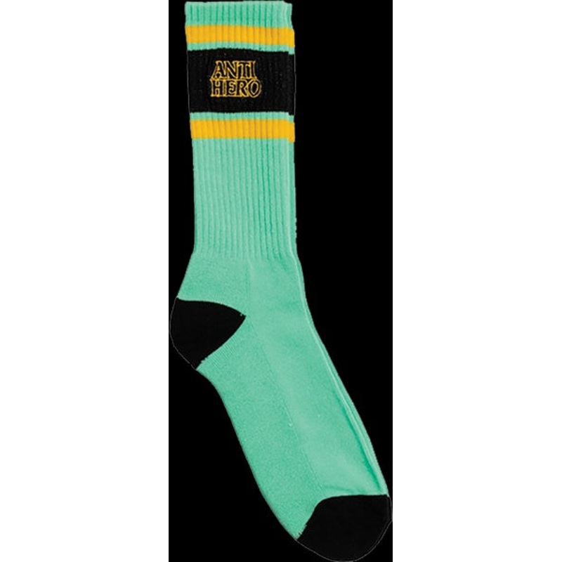 Anti Hero Blackhero Outline Sock – Green/Black/Gold