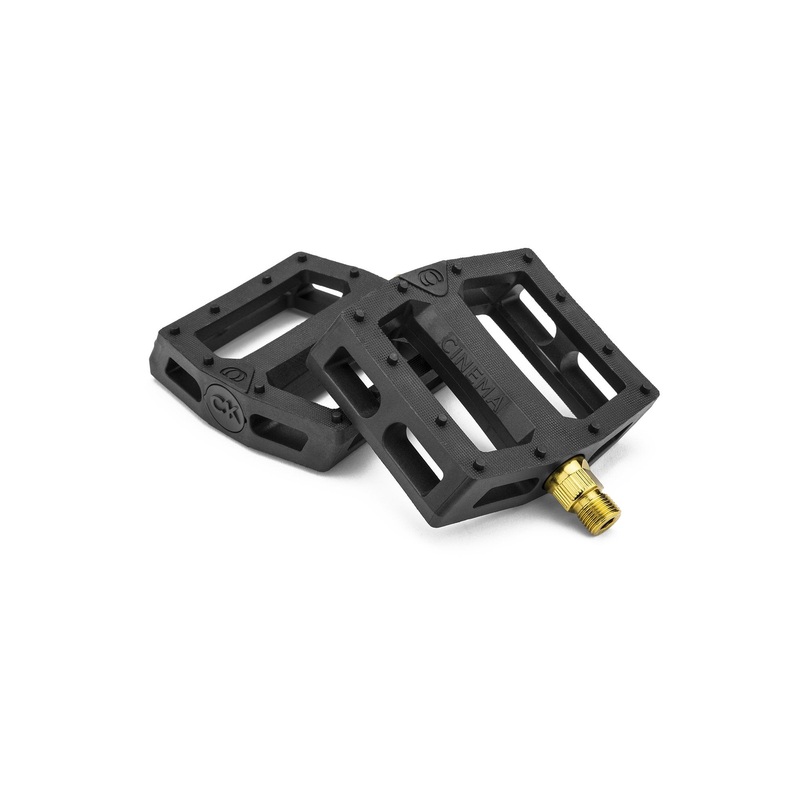 Cinema BMX CK Pedals – Black/Gold Spindle
