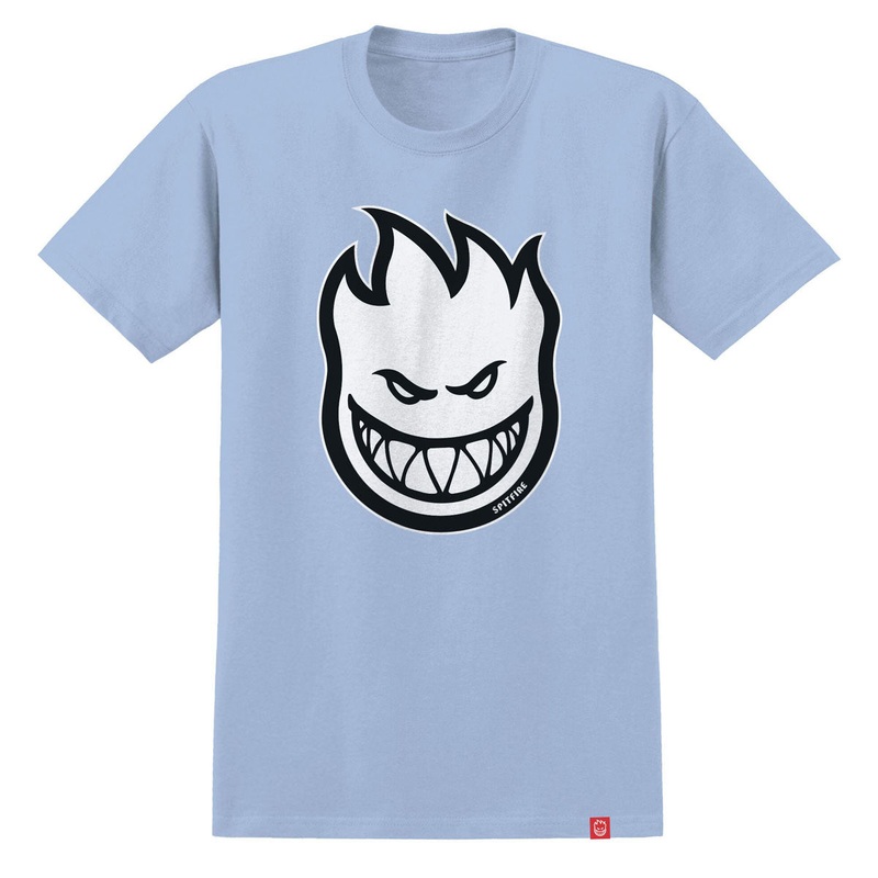 SPITFIRE BIGHEAD YOUTH T-SHIRT LIGHT BLUE/WHITE/BLACK YOUTH SMALL