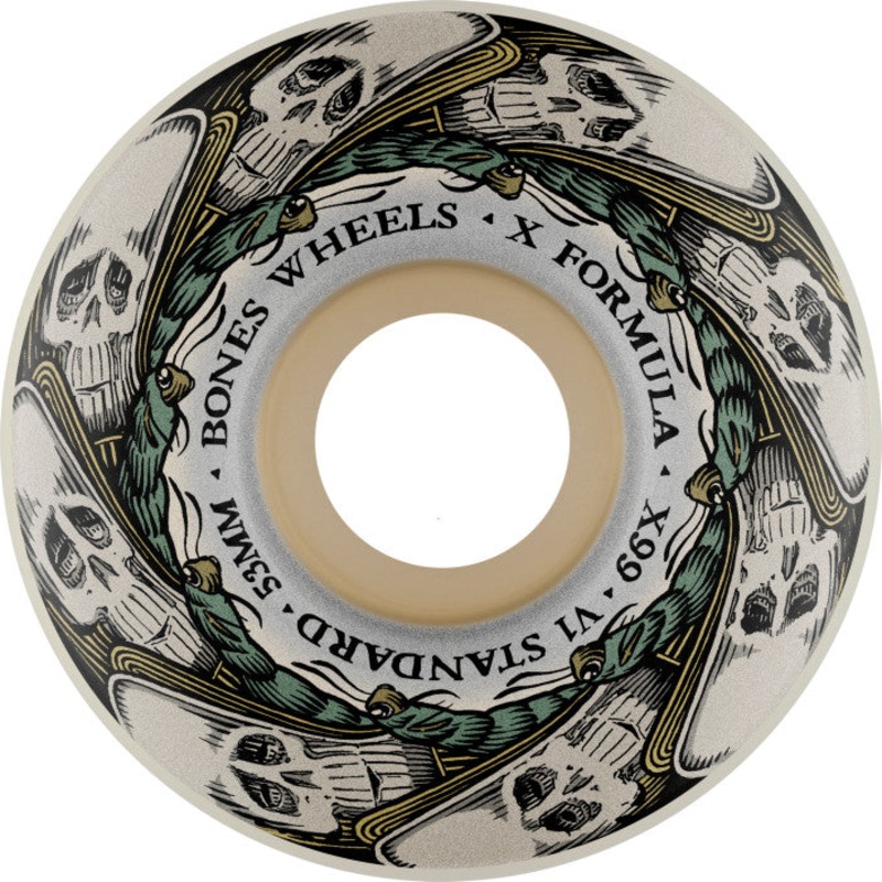 Bones X-Formula Butterfly Effect V1 Standard 53mm 99a Wheels – White (Set of 4)