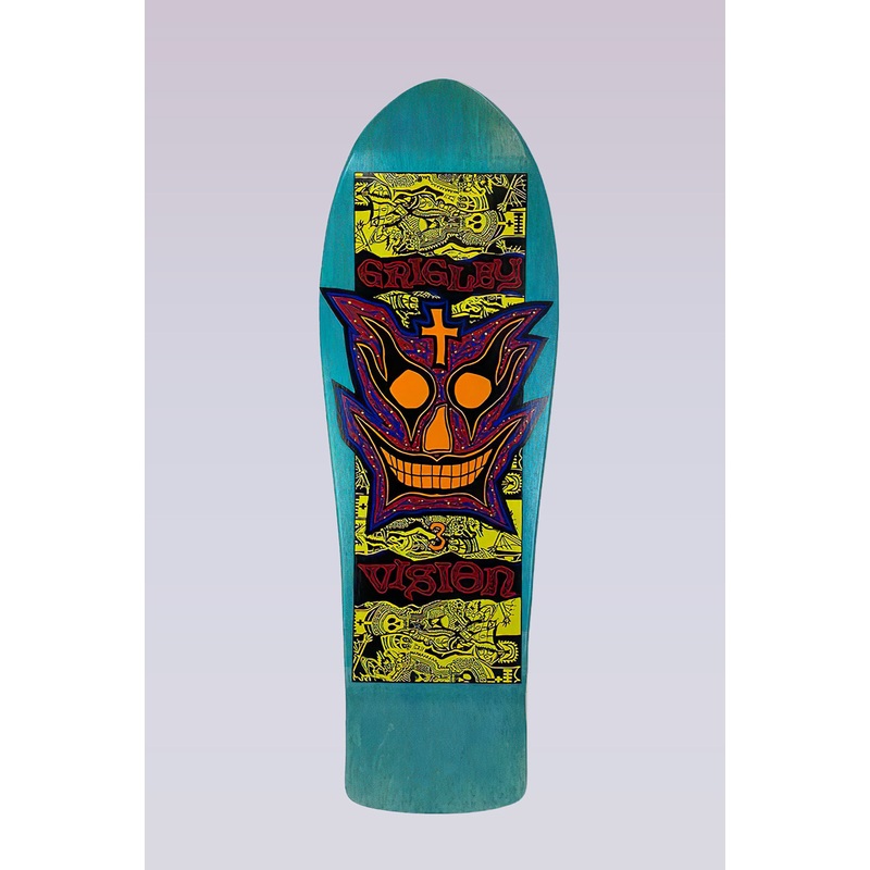 Grigley III Skateboard Deck 9.75″X31″ – Turquoise Stain