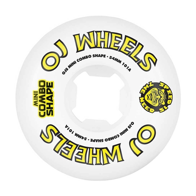 OJ Wheels Team Line Original Mini Combo 54mm 101a – White (Set of 4)
