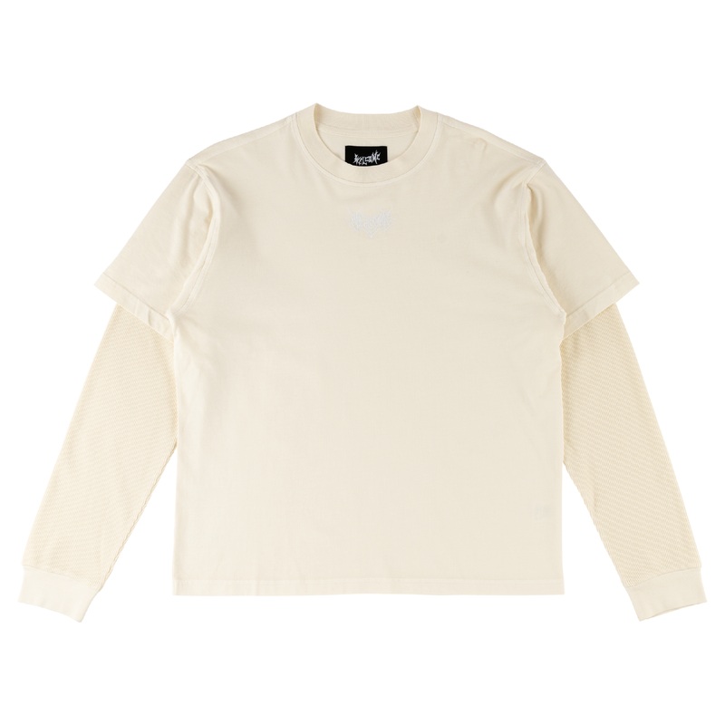 Shard Garment-Dyed Boxy Layered Knit Small