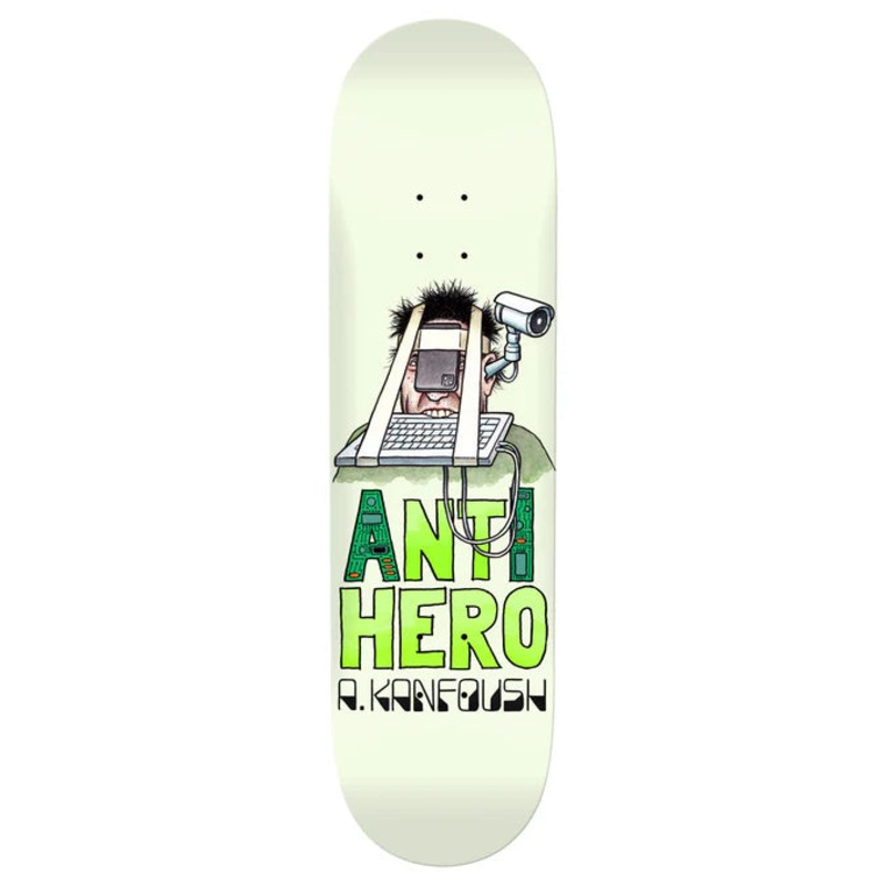 Anti-Hero Kanfoush Anti Intelligence 8.4″ White Skateboard Deck