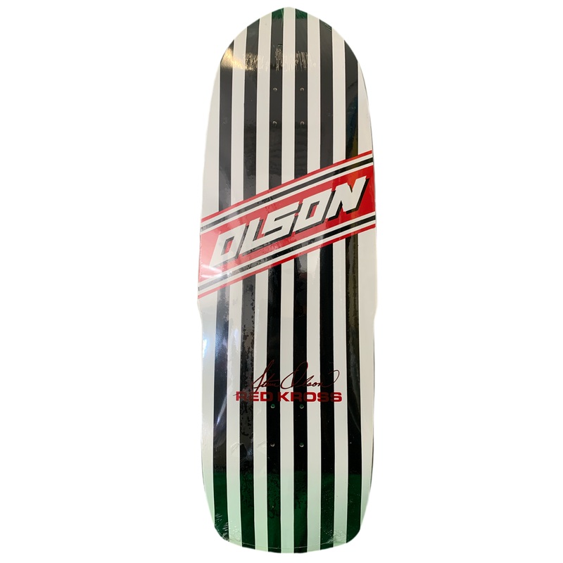 Black Label 2003 Steve Olson Red Kross Land Shark Black/White 11″ Classic Skateboard Deck