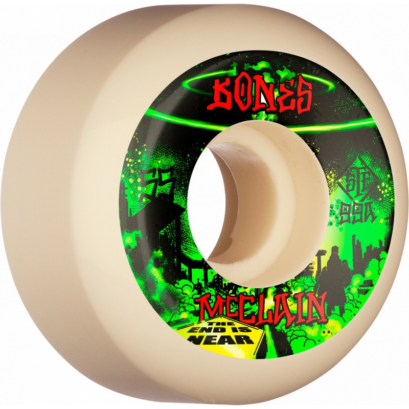 BONES STF WHEEL – MCCLAIN APOCALYPSE V5 SIDECUT 99A (53MM/55MM) 53MM