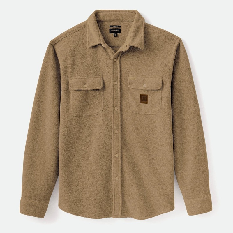 BRIXTON BOWERY ARCTIC STRETCH FLEECE OATMEAL MEDIUM