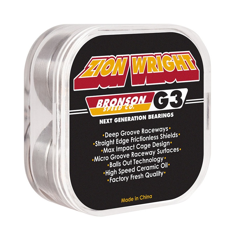 Bronson Zion Wright Pro G3 Skateboard Bearings (8 Pack)
