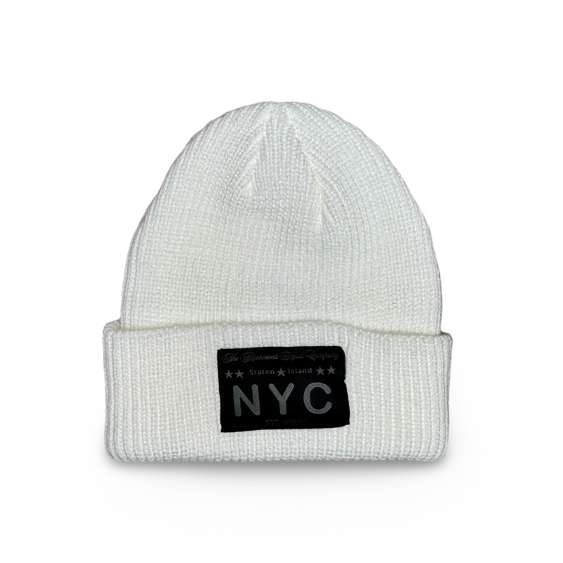 Callender NYC Fisherman Beanie – White