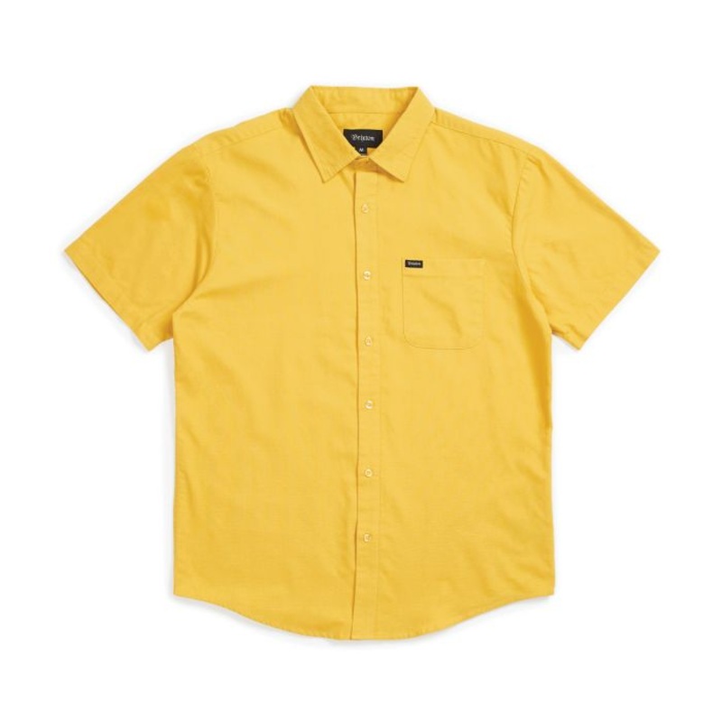 CHARTER OXFORD YELLOW BUTTON UP SMALL