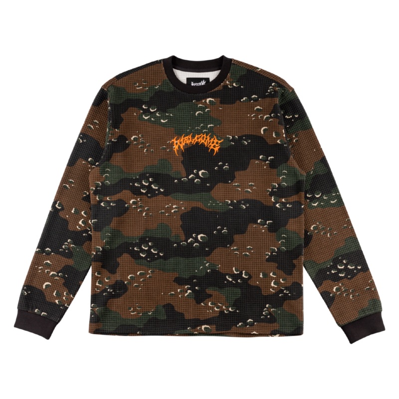 Covert L/S Camo Waffle-Knit – Timber Small