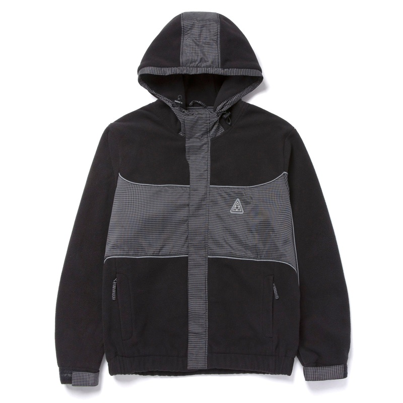 HUF NAULS FLEECE POLAR JACKET BLACK MEDIUM