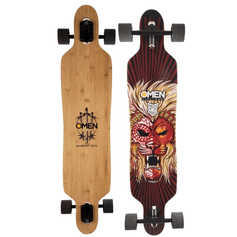 Omen:  42″ Africa Mask Longboard Skateboard Complete