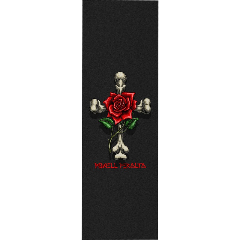 Powell Peralta Rose Cross Griptape – 10.5″x33″ Black