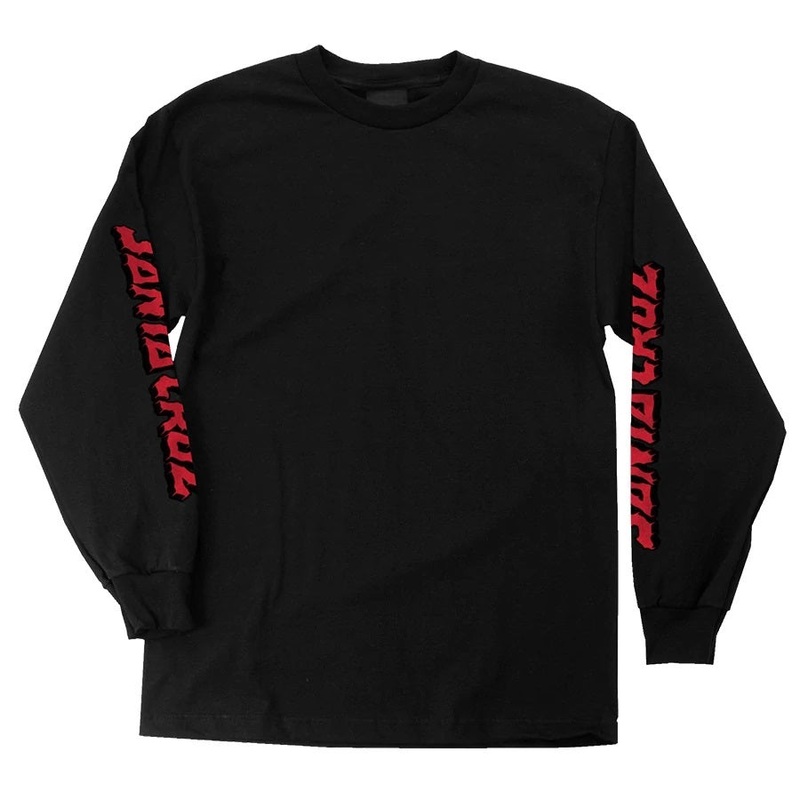 Santa Cruz Mandala Hand Long Sleeve Mens T-Shirt – Black S Black