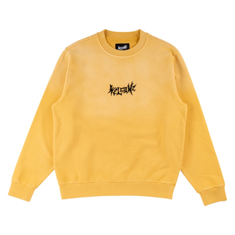 Vamp Sun Fade Pigment-Dyed Crew – Mineral Yellow Small