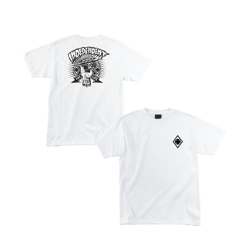INDEPENDENT T-SHIRT SHREDDED WHITE MED