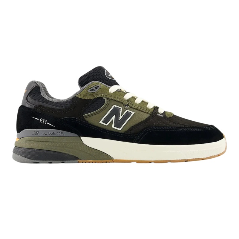 New Balance Shoes Numeric Andrew Reynolds 933 – Black/Dark Olive 6 Wide (2E)