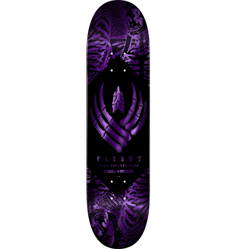 Powell Peralta Skeleton Flight Skateboard Deck – 9.0 Purple Foil