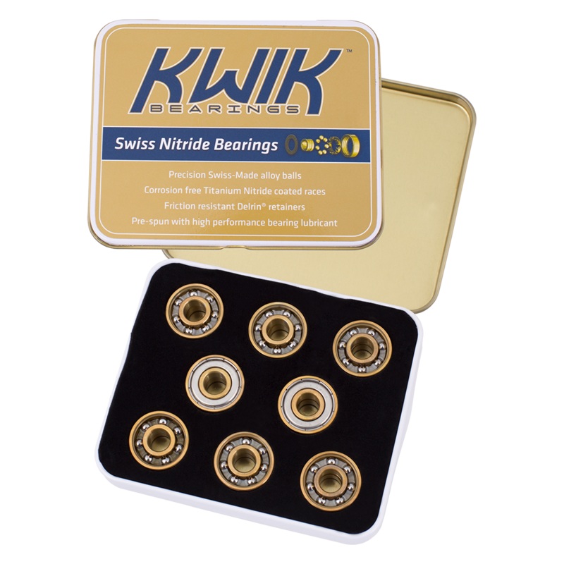 Riedell Kwik Swiss Nitride 8mm (Set of 16) Roller Bearings