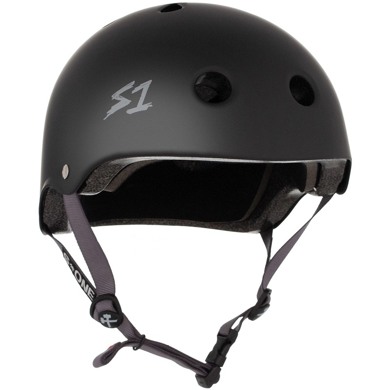 S1 Lifer Helmet – Black Matte/Grey Straps X-Small (20.5″) Black