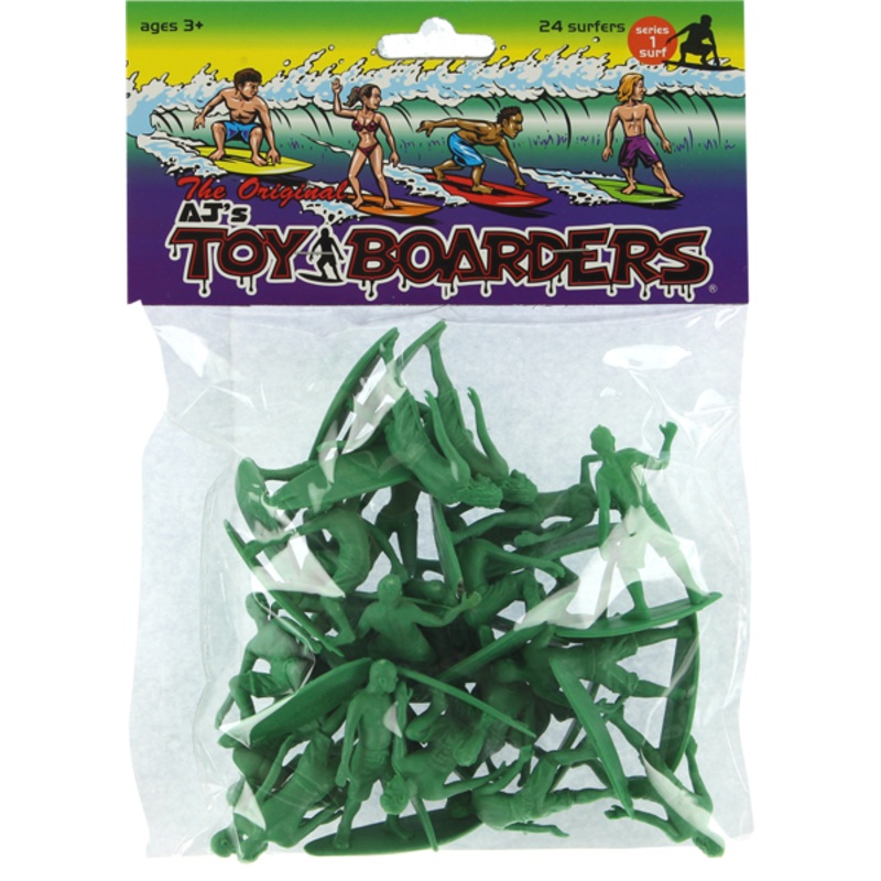 TOY BOARDERS SURF SERIES I FIGURES GREEN 24PC