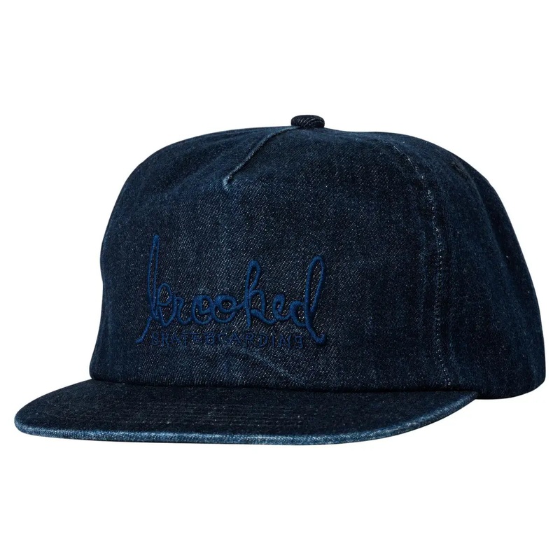KROOKED SCRIPT SNAPBACK DENIM/NAVY
